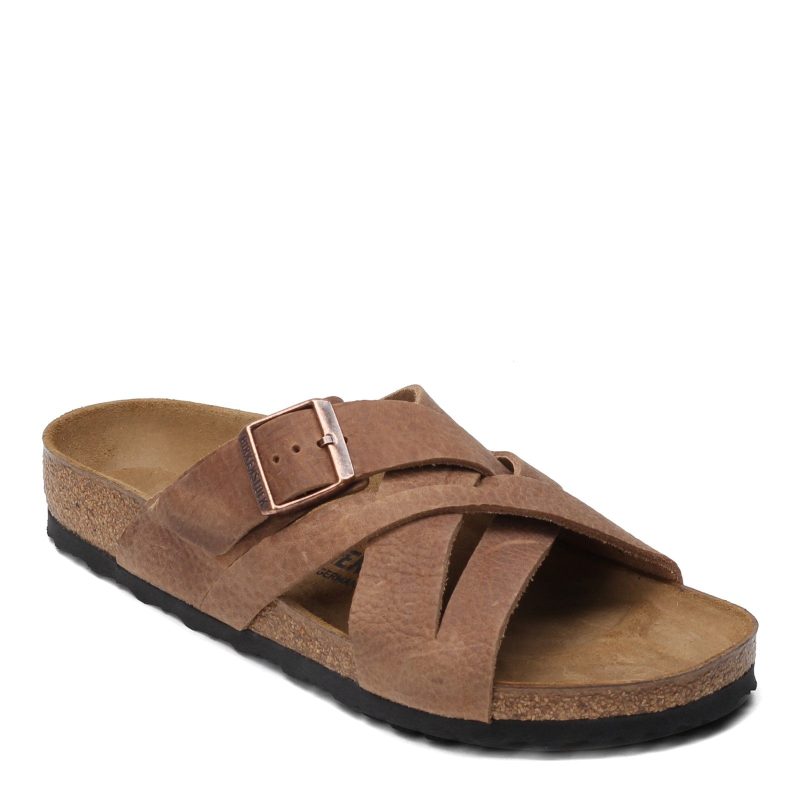 R 1015 498 Mens Birkenstock Lugano Sandal Regular Width Tobacco