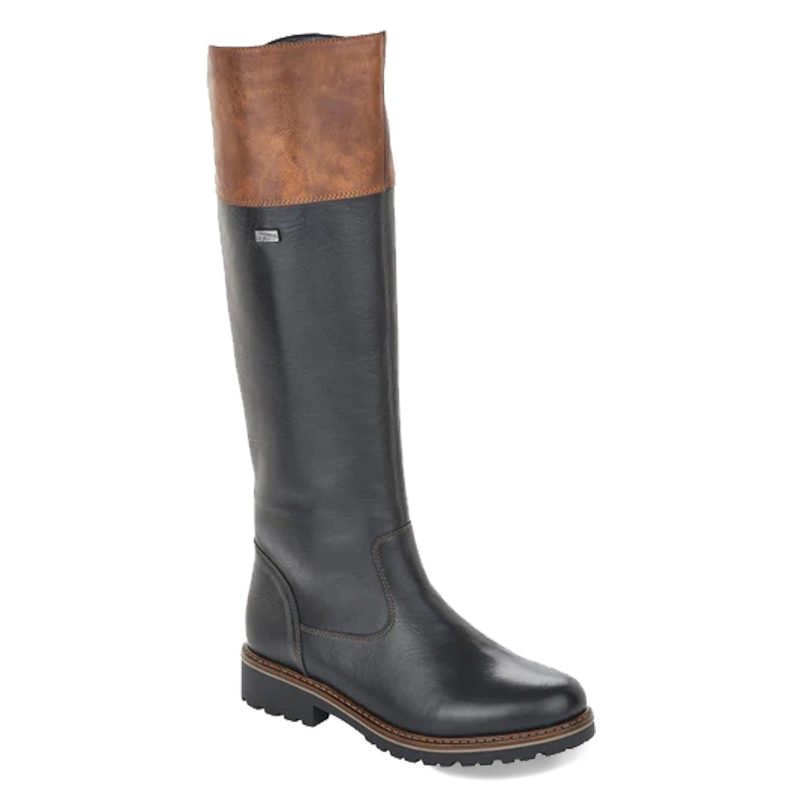 R6581 02 Womens Remonte R6581 22 Boot Black Brown