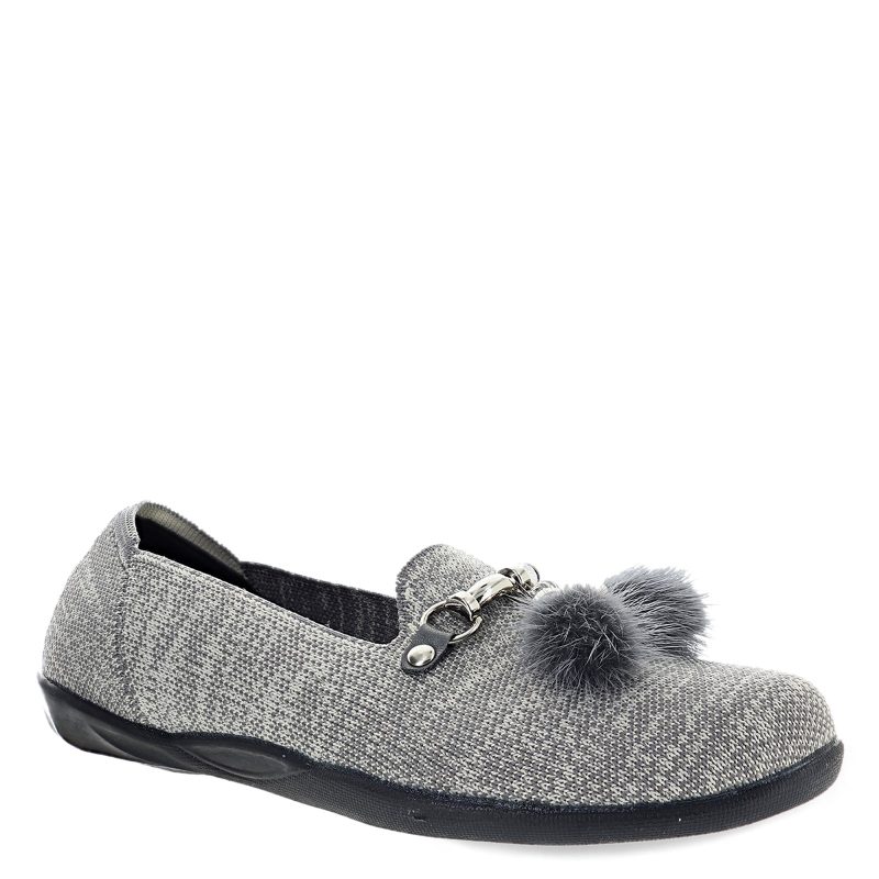 REGINA HEAGRY Womens Bernie Mev Regina Flat Heather Grey