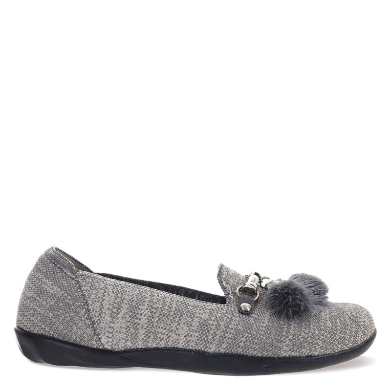 REGINA HEAGRY Womens Bernie Mev Regina Flat Heather Grey 1