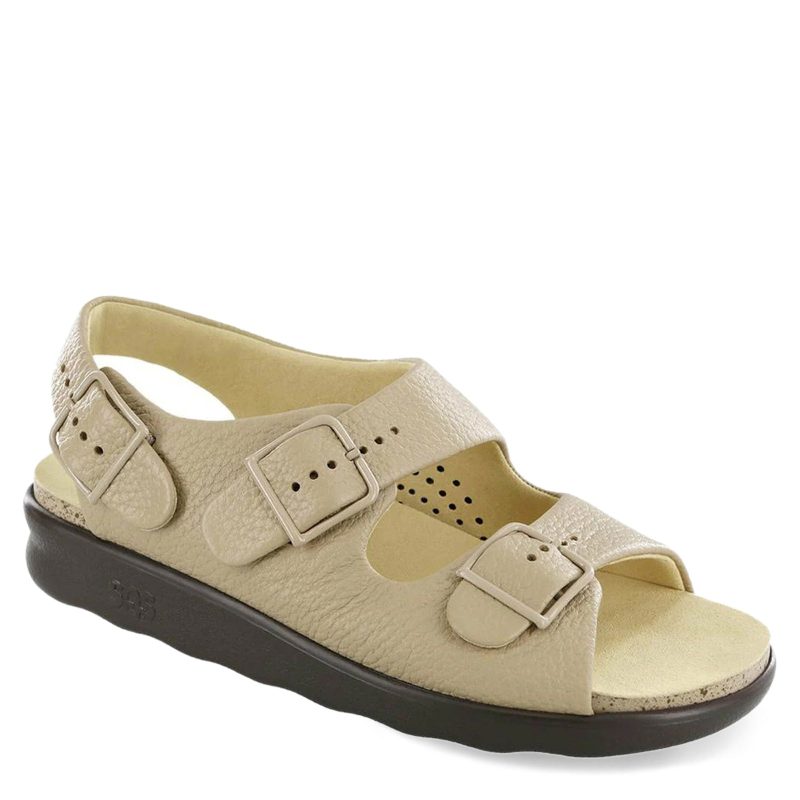 RELAXED NATURAL Womens Sas Relaxed Sandal Natural Leather