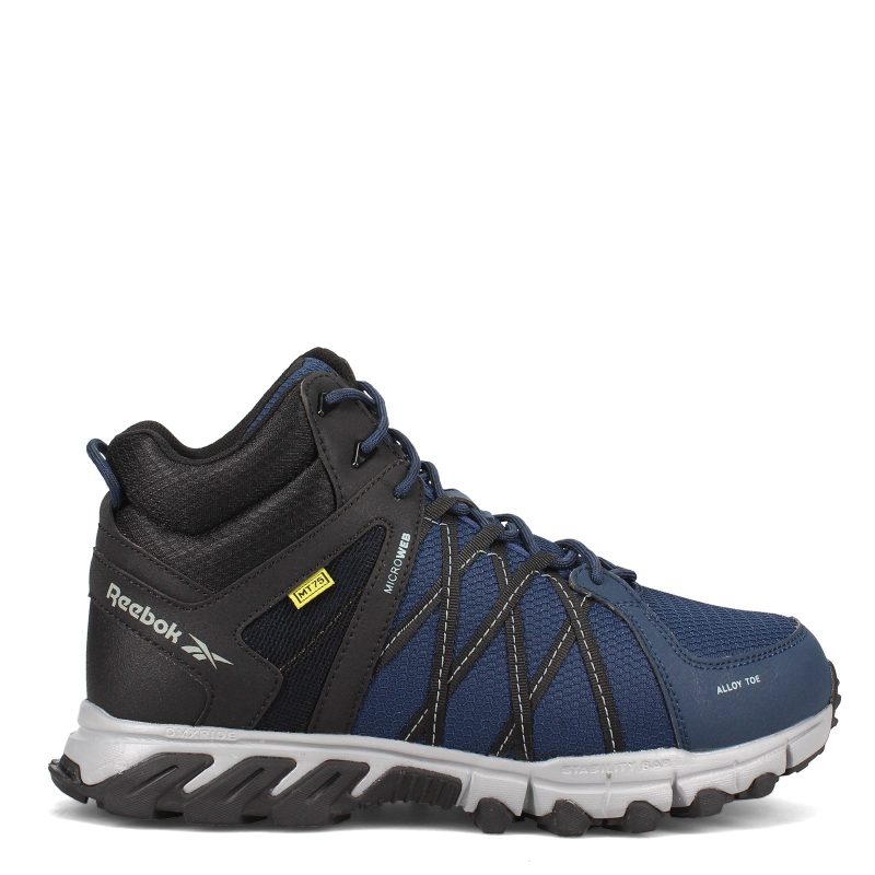 Rb3400 Mens Reebok Work Trail Grip Mid Work Shoe Navy Black 1