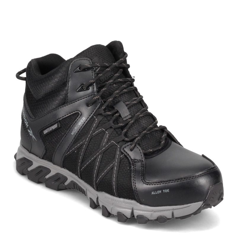 Rb3401 Mens Reebok Work Trail Grip Mid Waterproof Black