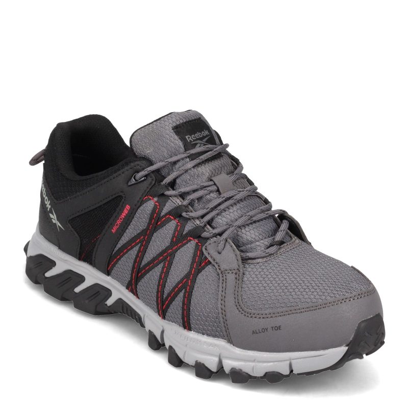 Rb3402 Mens Reebok Work Trail Grip Low Work Shoe Grey Black