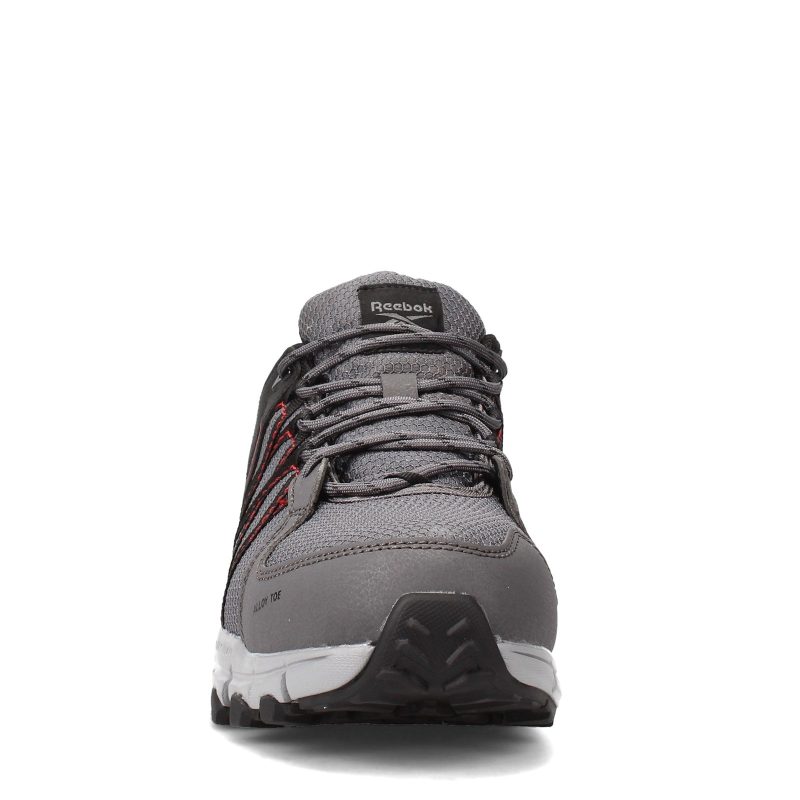 Rb3402 Mens Reebok Work Trail Grip Low Work Shoe Grey Black 2