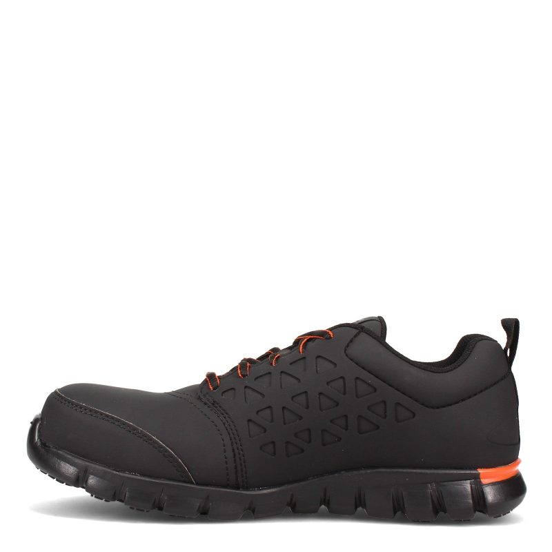 Rb4050 Mens Reebok Work Sublite Cush Exofuse Work Shoe Black Orange 3