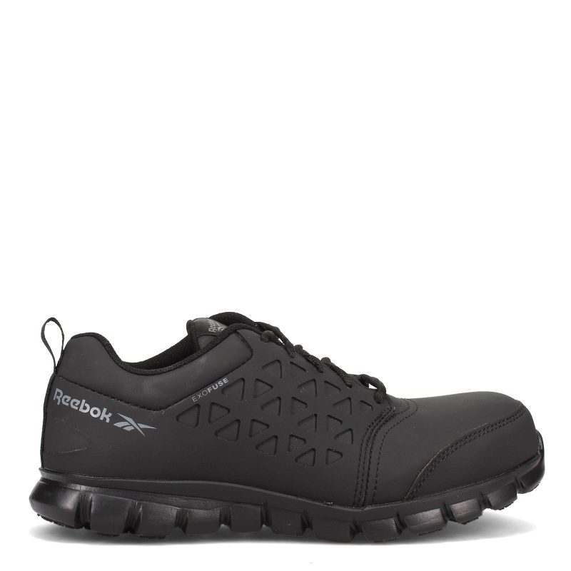 Rb4051 Mens Reebok Work Sublite Cush Exofuse Work Shoe Black 1