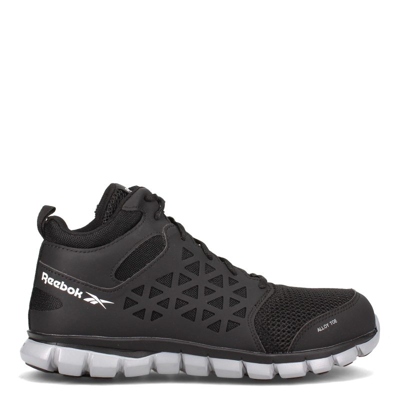 Rb4141 Mens Reebok Work Sublite Cush Mid Boot Black 1