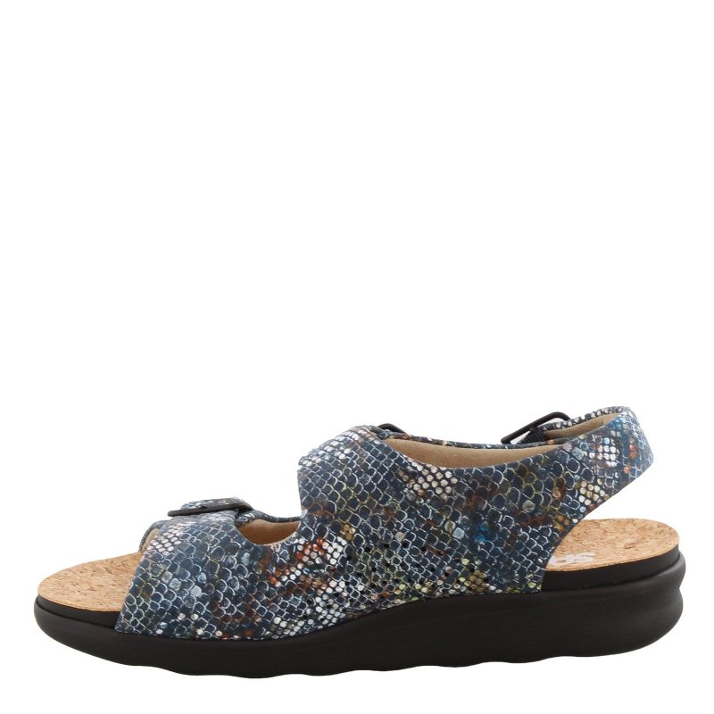 Relaxed Multinv Womens Sas Relaxed Sandal Navy Multi 3