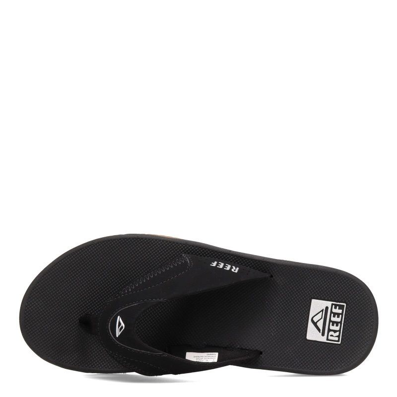 Rf 002026 Bls Mens Reef Fanning Flip Flop Black Silver 5