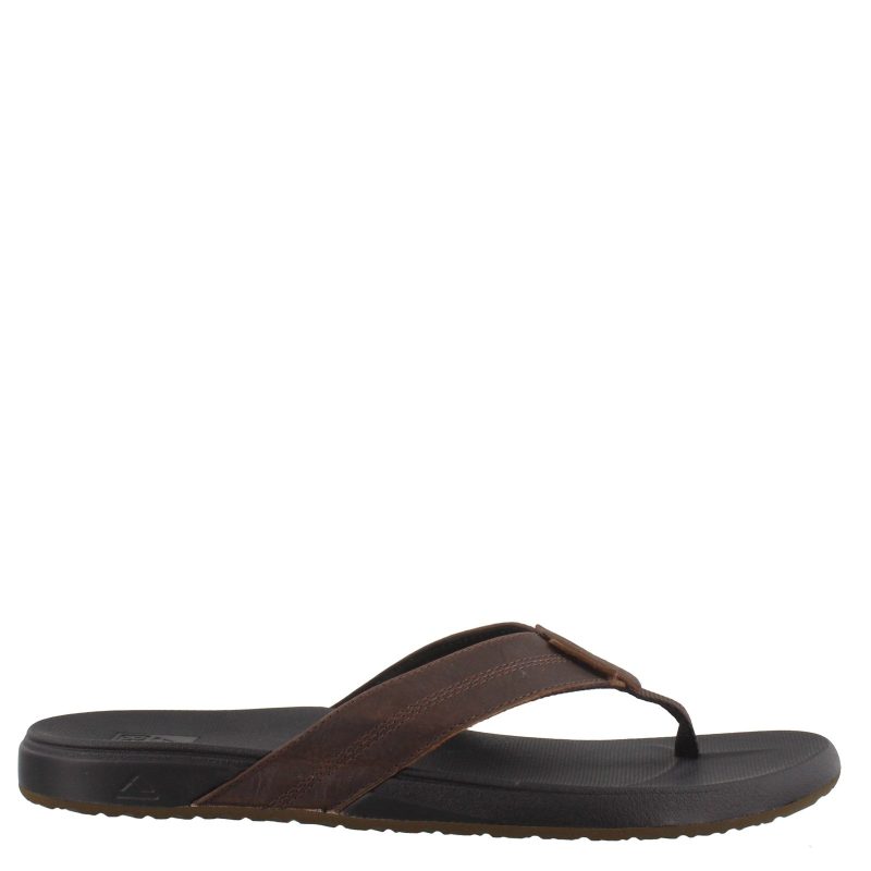 Rf0 A3 Fez Bkb Mens Reef Cushion Bounce Thong Sandals Black Brown