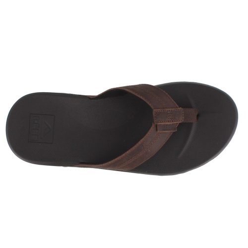 Rf0 A3 Fez Bkb Mens Reef Cushion Bounce Thong Sandals Black Brown 6