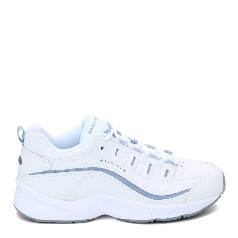 Romy Whmbl 130 Womens Easy Spirit Romy Walking Shoe White Lt Blue 1