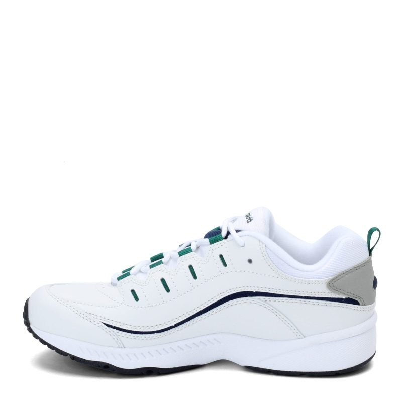 Romywhimu Womens Easy Spirit Romy Walking Shoe White Navy Green 3