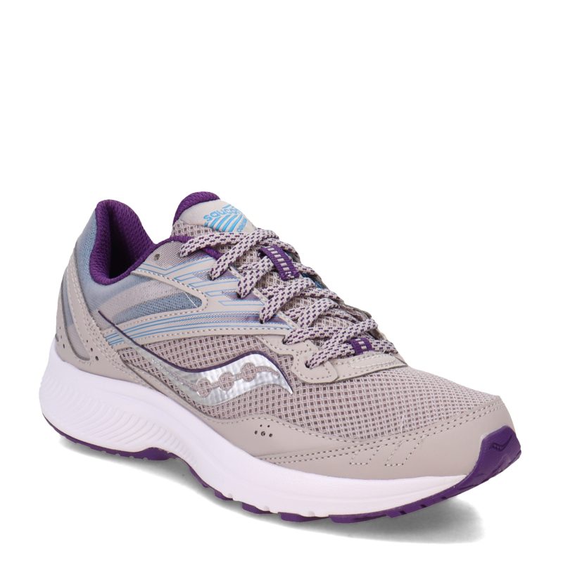 S10701 25 Womens Saucony Cohesion 15 Running Shoe Grey Purple