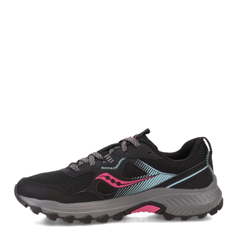 S10745 10 Womens Saucony Excursion Tr16 Trail Running Shoe Wide Width Black 3