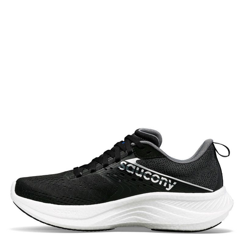 S10924 100 Womens Saucony Ride 17 Running Shoe Black White 2