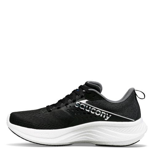 S10925 100 Womens Saucony Ride 17 Running Shoe Wide Width Black White 2