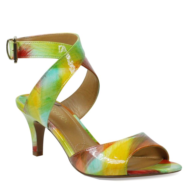 SONCIN PABRM Womens J Renee Soncino Sandal Bright Multi Patent