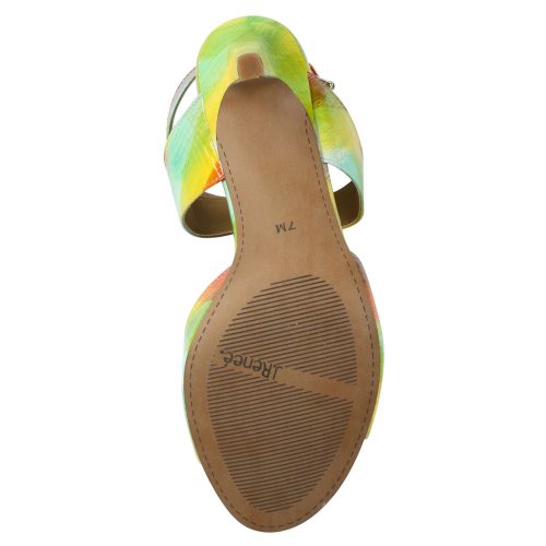 SONCIN PABRM Womens J Renee Soncino Sandal Bright Multi Patent 6