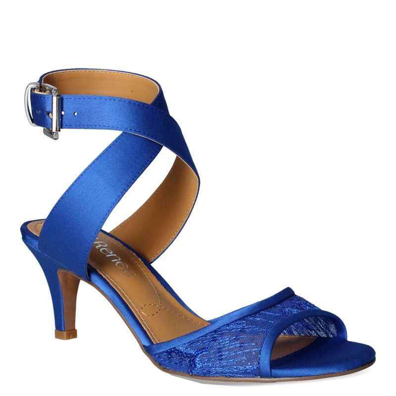 SONCIN SABLU Womens J Renee Soncino Sandal Blue Fabric