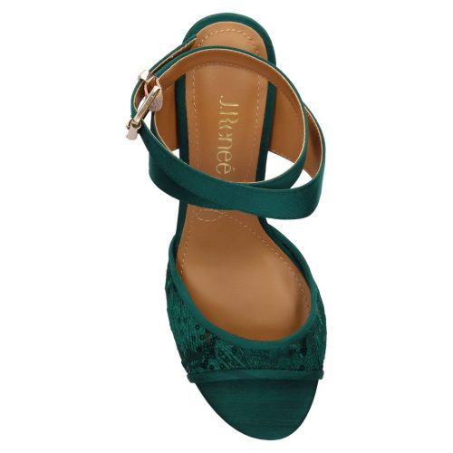 SONCIN SAGRN Womens J Renee Soncino Sandal Green Fabric 5