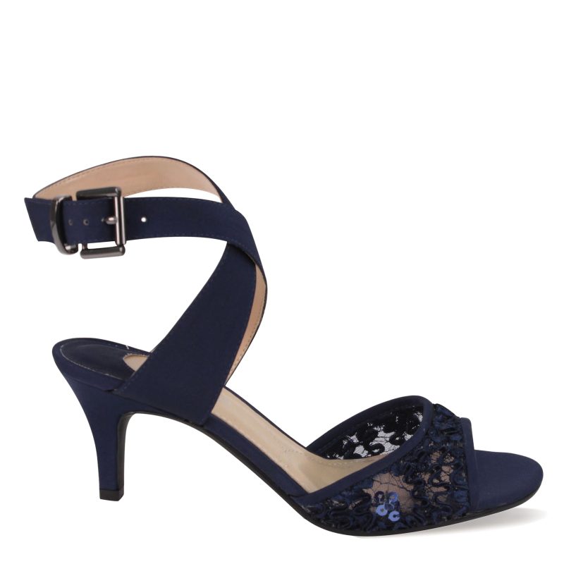 SONCIN SANVY Womens J Renee Soncino Sandal Navy Lace