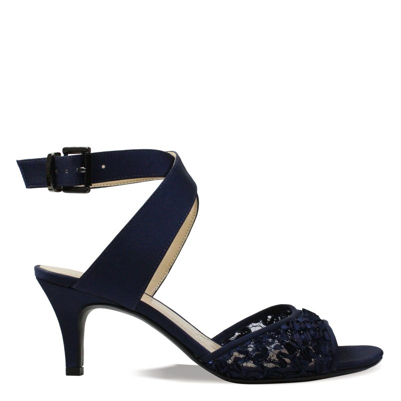 SONCIN SANVY Womens J Renee Soncino Sandal Navy Lace 1