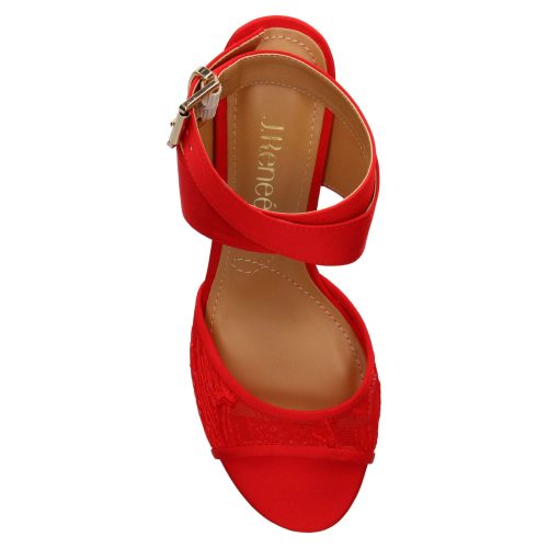 SONCIN SAREM Womens J Renee Soncino Sandal Red Fabric 5