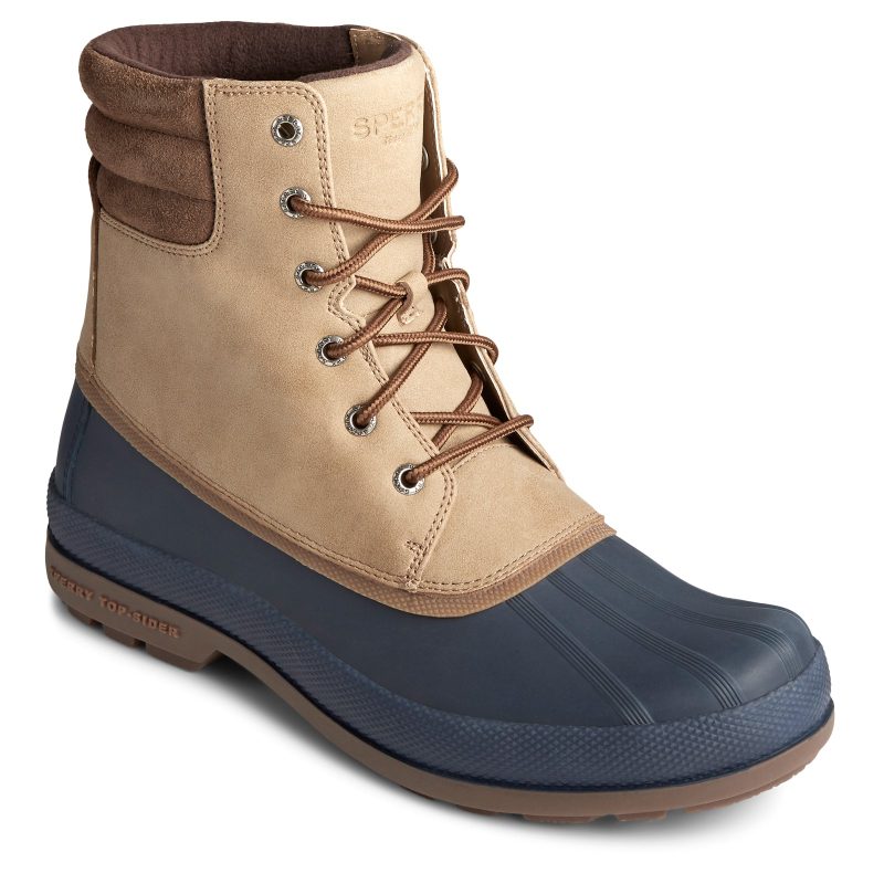 STS19553 Mens Sperry Cold Bay Boot Taupe Navy