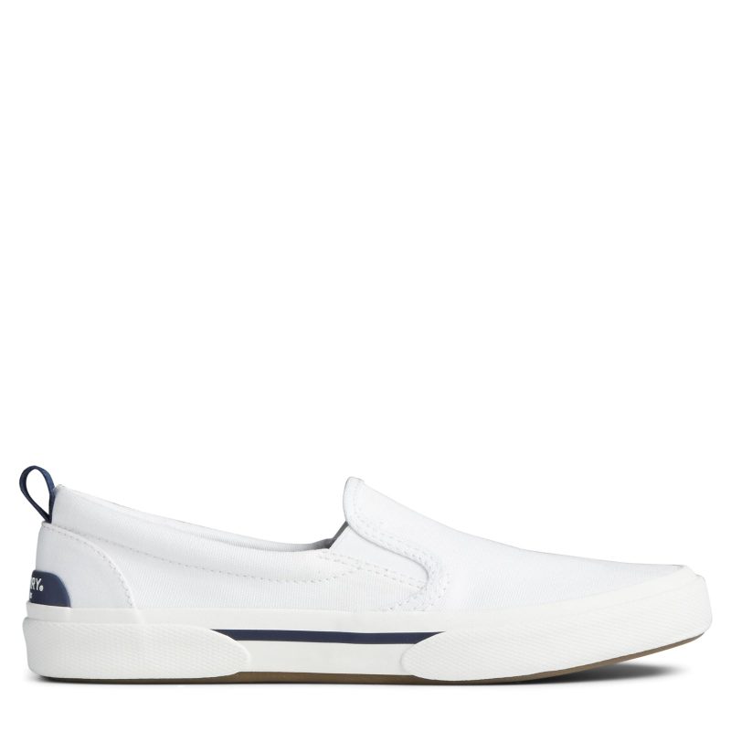 STS85779 Womens Sperry Pier Twin Gore Slip On White 1