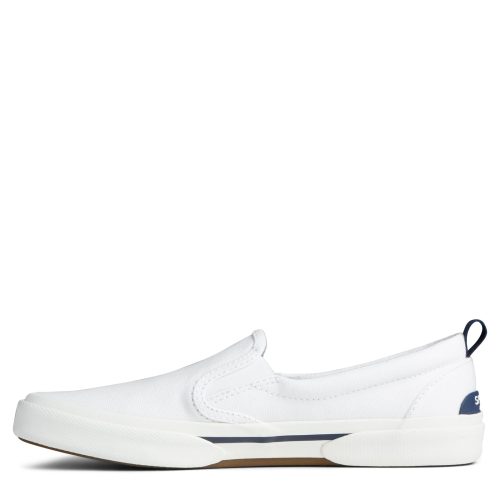 STS85779 Womens Sperry Pier Twin Gore Slip On White 2