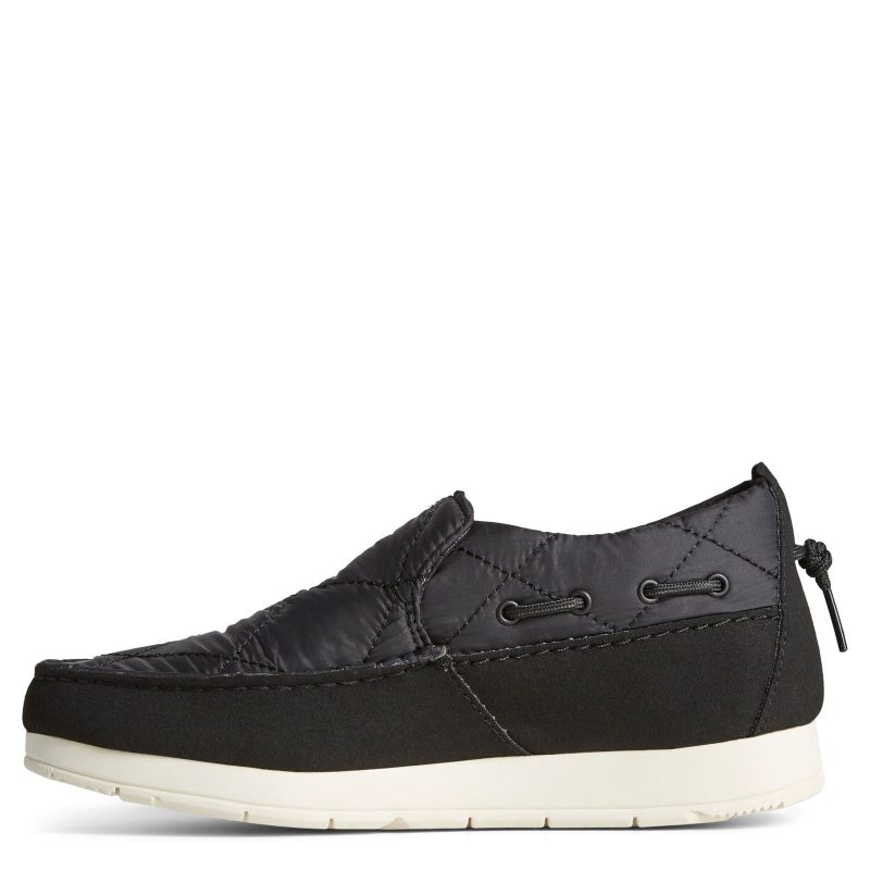 STS87049 Womens Sperry Quilted Moc Sider Slip On Black 2