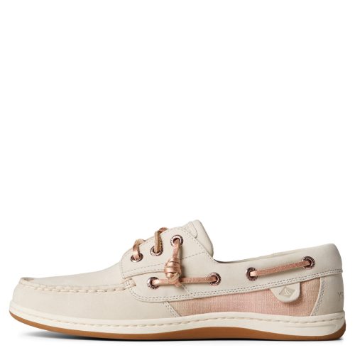 STS88613 Womens Sperry Songfish Boat Shoe Off White Multi 2