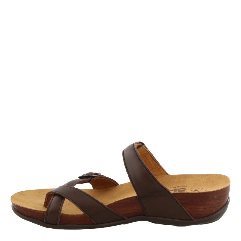 Shelly Coffee Womens Sas Shelly Toe Loop Slide Sandal Coffee 3