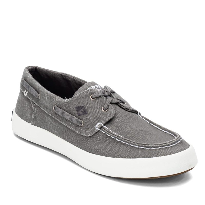 Sts14361 Mens Sperry Wahoo 2 Eye Boat Shoe Gray