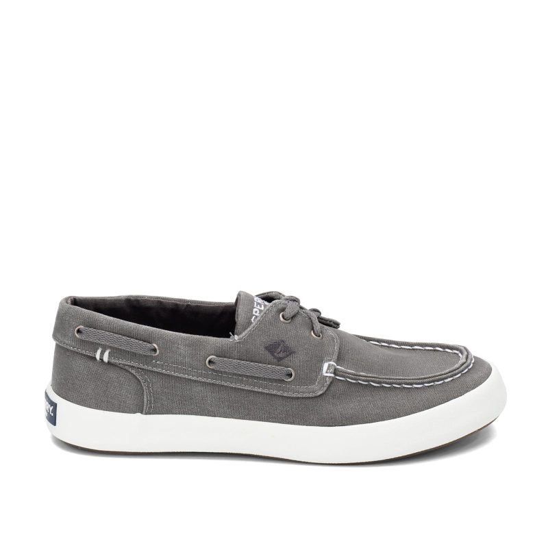 Sts14361 Mens Sperry Wahoo 2 Eye Boat Shoe Gray 1