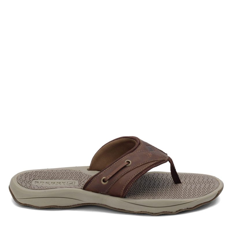 Sts17566 Mens Sperry Outer Banks Sandal Brown 1