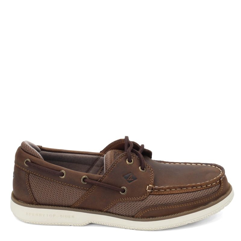 Sts22068 Mens Sperry Surveyor 2 Eye Boat Shoe Dark Brown 1