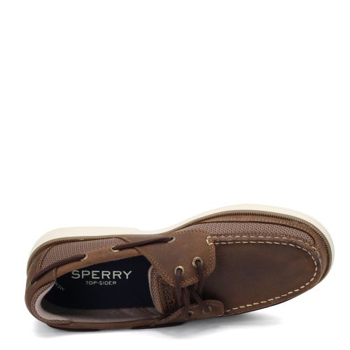 Sts22068 Mens Sperry Surveyor 2 Eye Boat Shoe Dark Brown 5