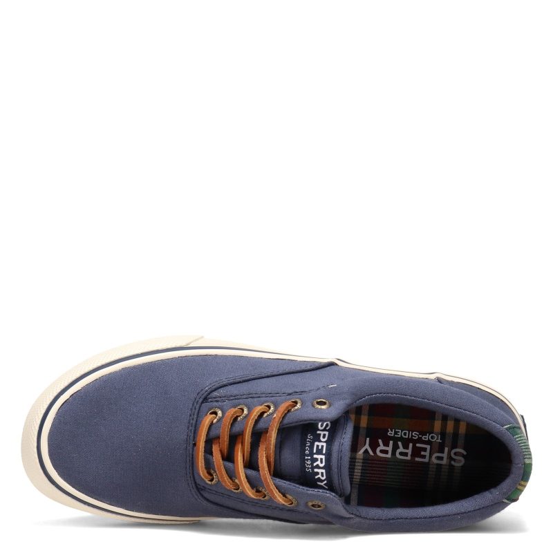 Sts22620 Mens Sperry Striper Ii Cvo Sneaker Navy With Tan 5