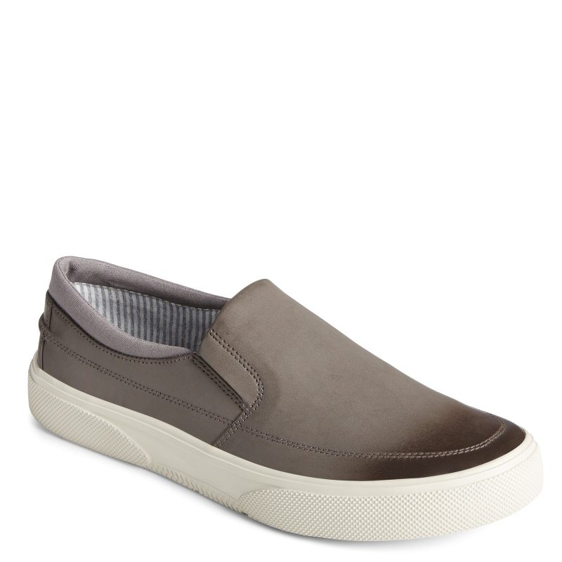 Sts23661 Mens Sperry Halyard Cvo Plushstep Slip On Gray