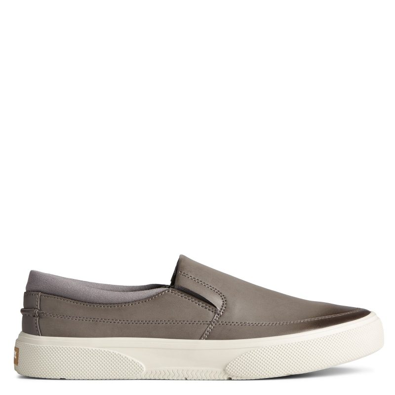 Sts23661 Mens Sperry Halyard Cvo Plushstep Slip On Gray 2