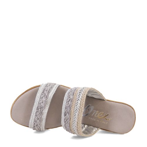 TABITHA SIL Womens Onex Tabitha Sandal Silver Mix 5