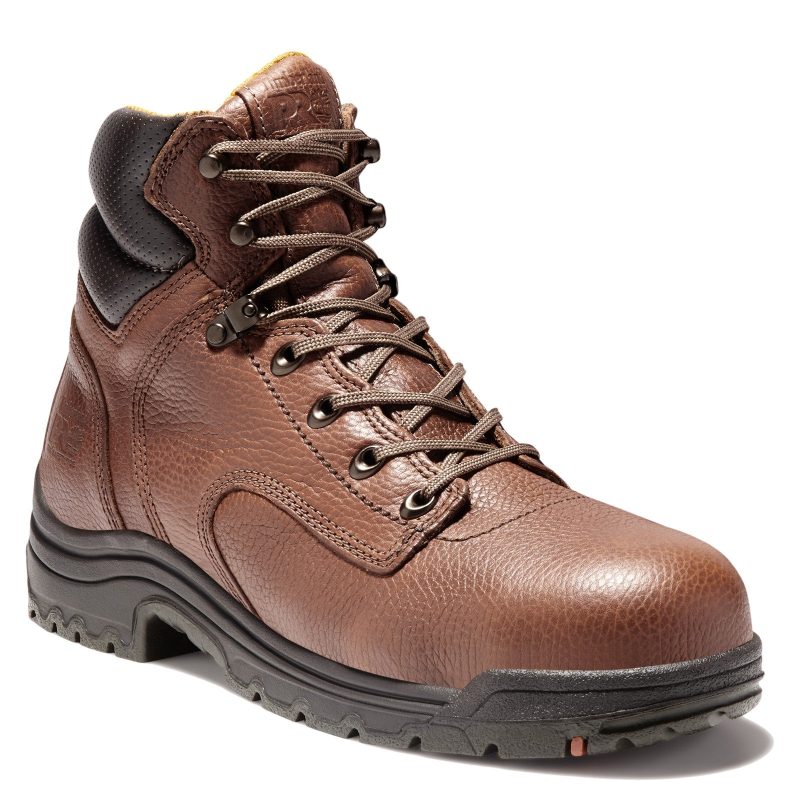 TB026063214 Mens Timberland Pro Titan 6in Alloy Toe Boot Brown