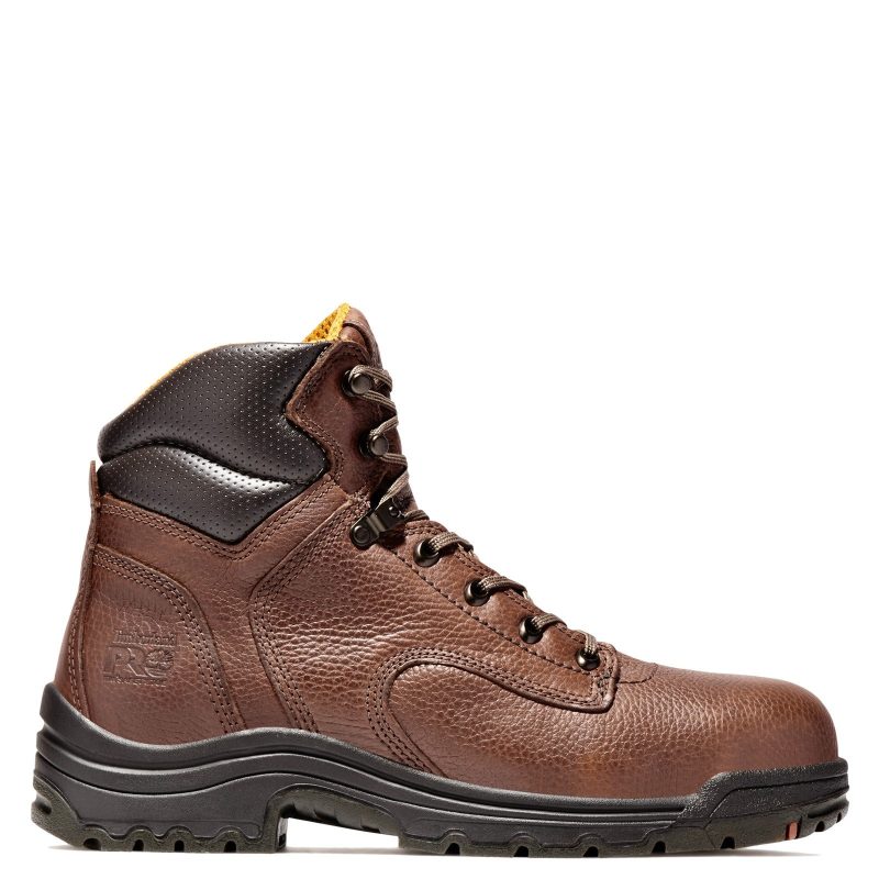 TB026063214 Mens Timberland Pro Titan 6in Alloy Toe Boot Brown 1