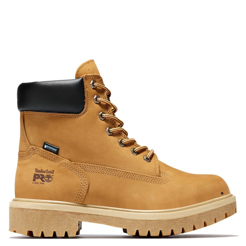 TB065016713 Mens Timberland Pro 6 In Direct Attach St Wp Insulated 200g Boot Wheat 1