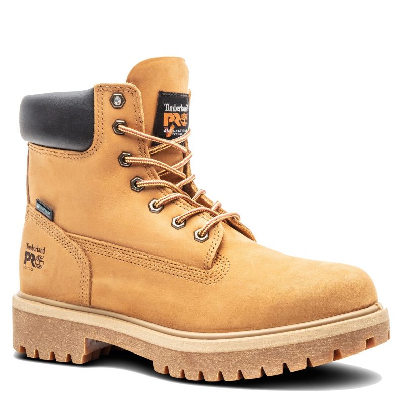 TB065030713 Mens Timberland Pro 6 In Direct Attach Soft Toe Insulated 200g Boot Wheat