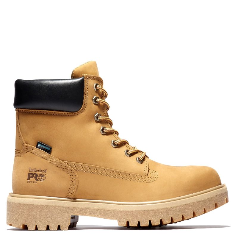 TB065030713 Mens Timberland Pro 6 In Direct Attach Soft Toe Insulated 200g Boot Wheat 1