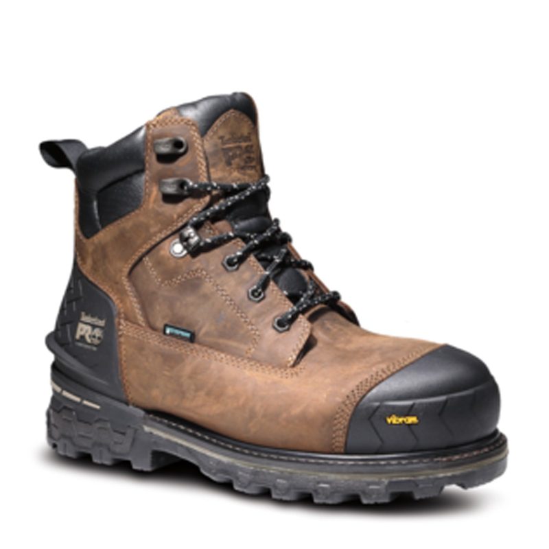 TB0A43GY214 Mens Timberland Pro Boondock 6in Comp Toe Insulated Work Boot Brown c6327570 0553 4e0f 82a7 f1ca23fea0cb